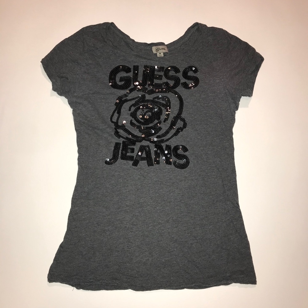 Gray Guess Tee Size Small